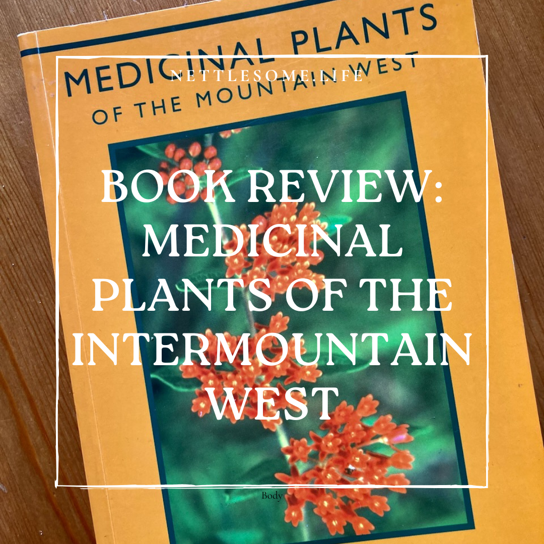 herbal plant book on a table with text overlay
