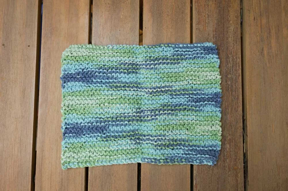 Hand Knit Wash Cloths: Bright Colors