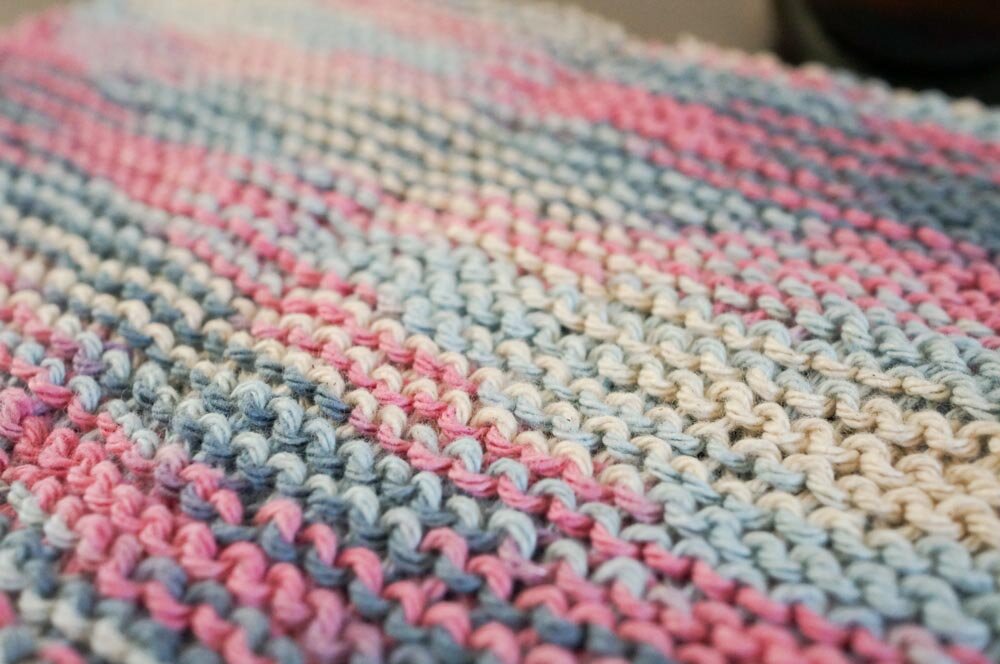Hand Knit Wash Cloths: Bright Colors