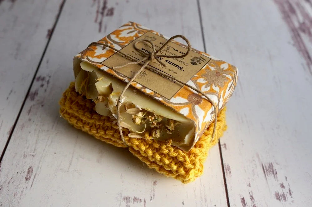 Handcrafted Soap & Wash Cloth Bundle
