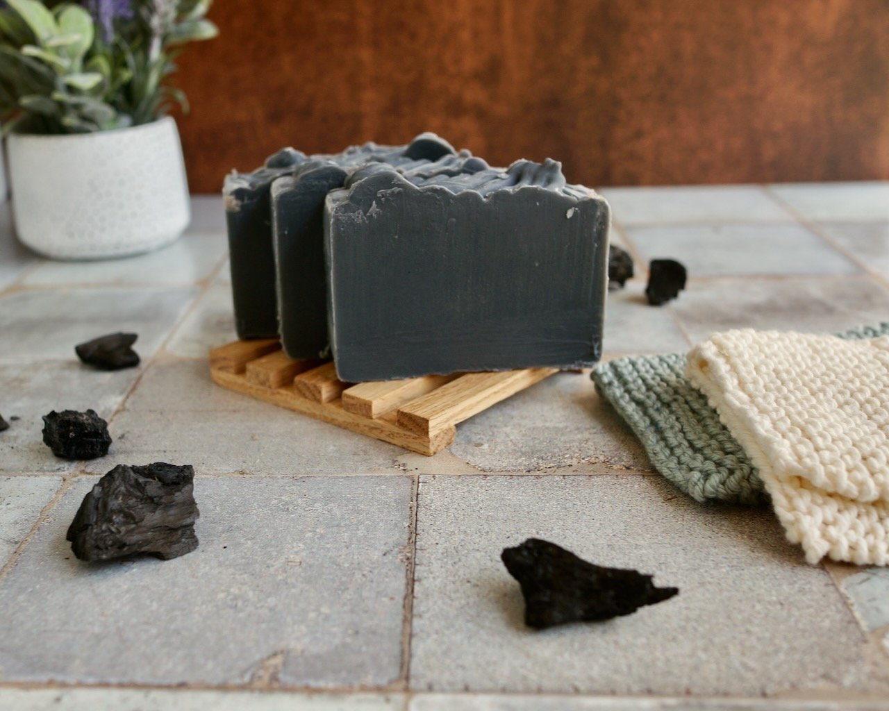 "The Char-mer" Charcoal, Tea Tree & Lavender  Handcrafted Soap