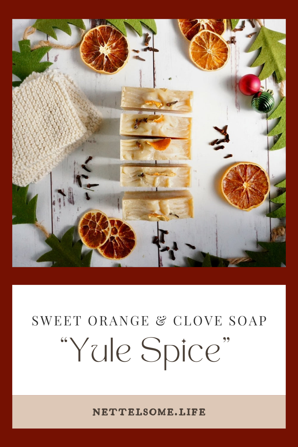 "Yule Spice" Sweet Orange & Clove Handmade Soap