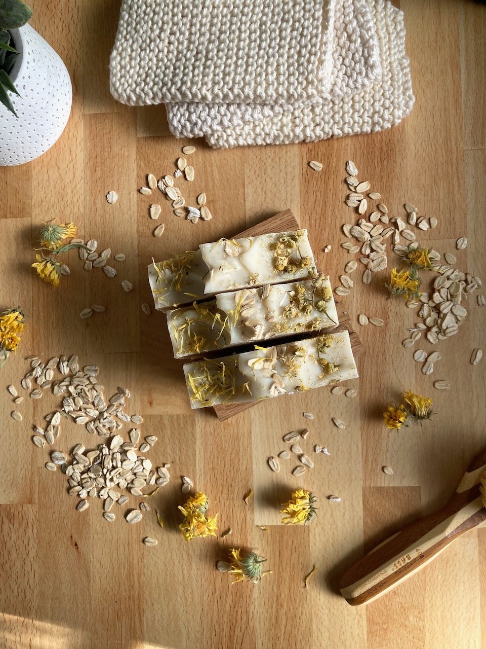 "Sunny Meadow" Calendula, Chamomile & Oatmeal Handcrafted Soap